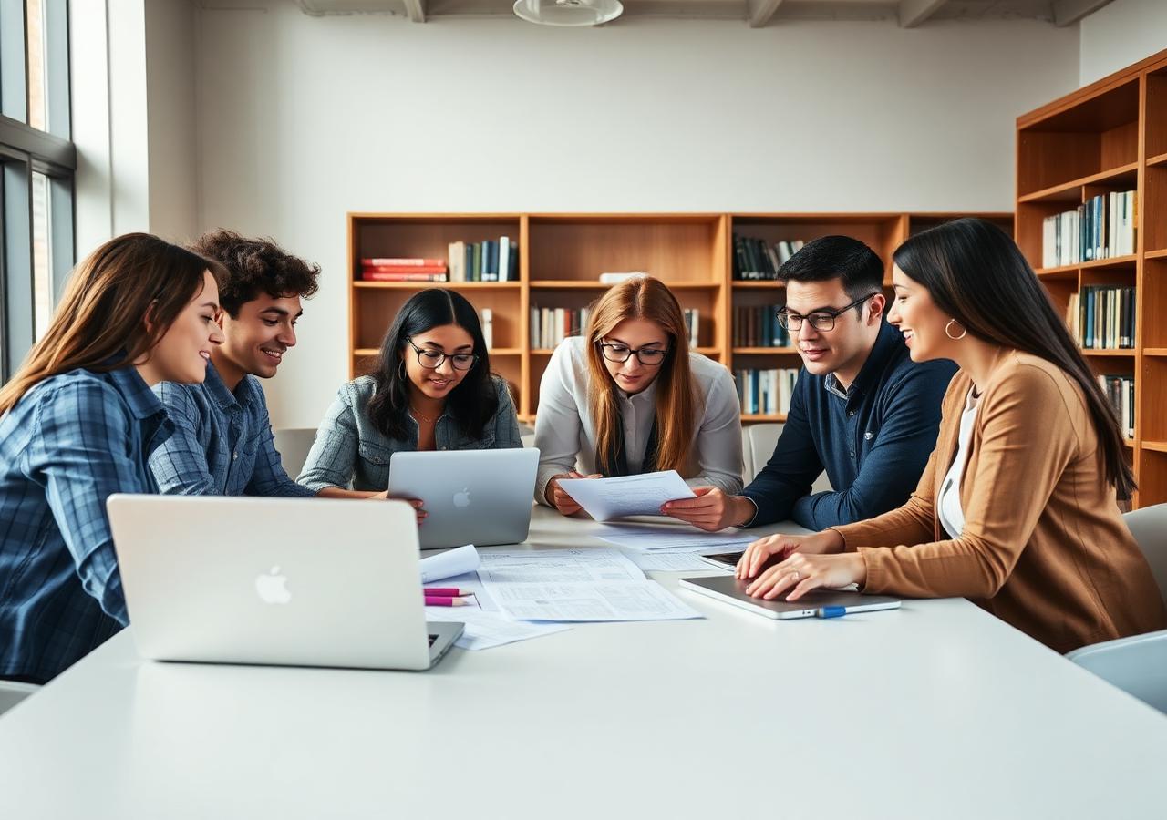 RISE College students working together